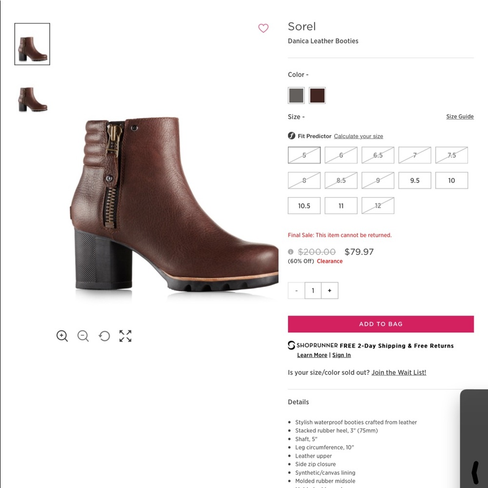 Sorel Leather booties